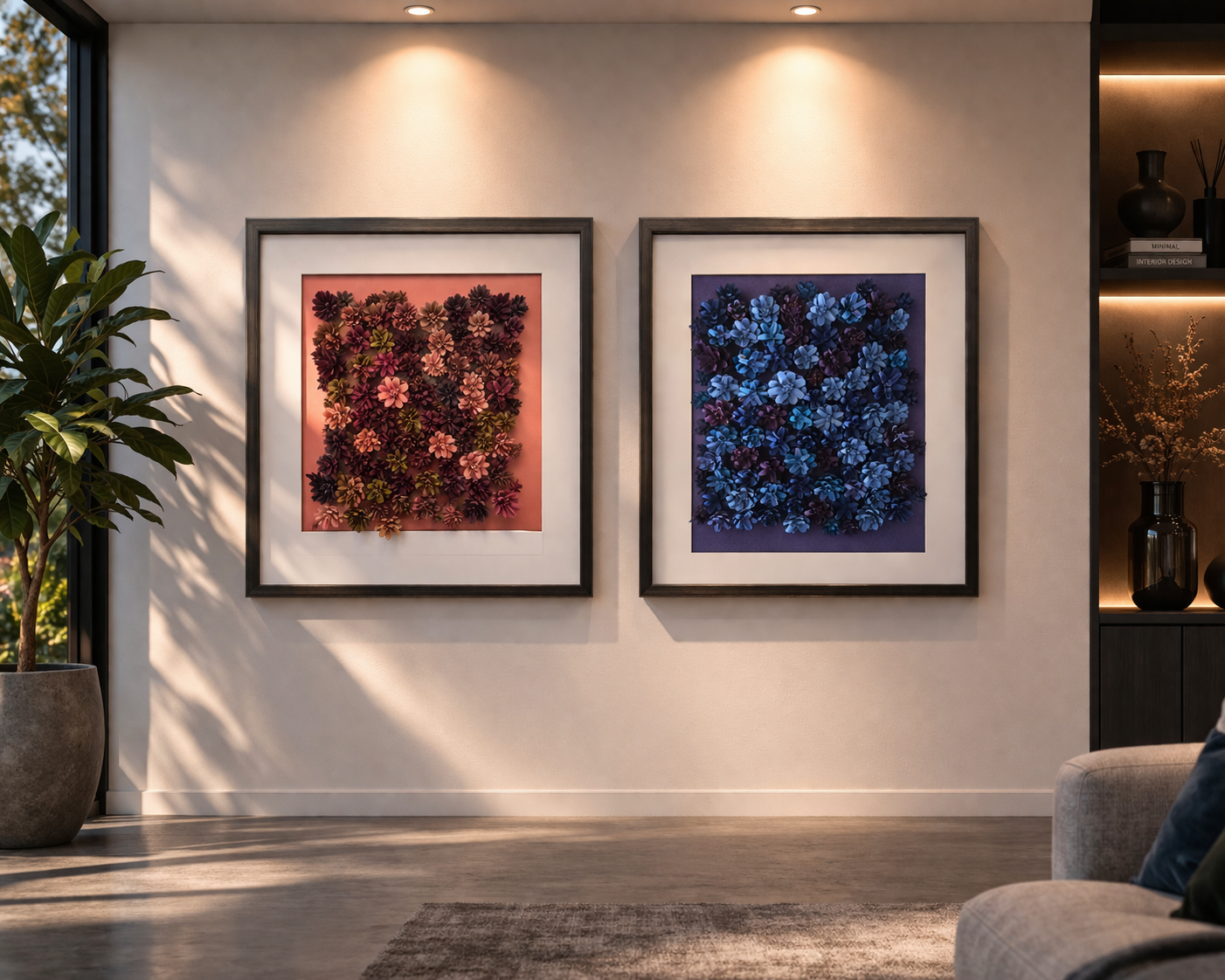 Uniek handgemaakt kunstwerk van dennenappels