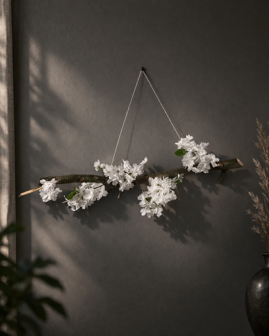 Natuurlijke wanddecoratie - wit