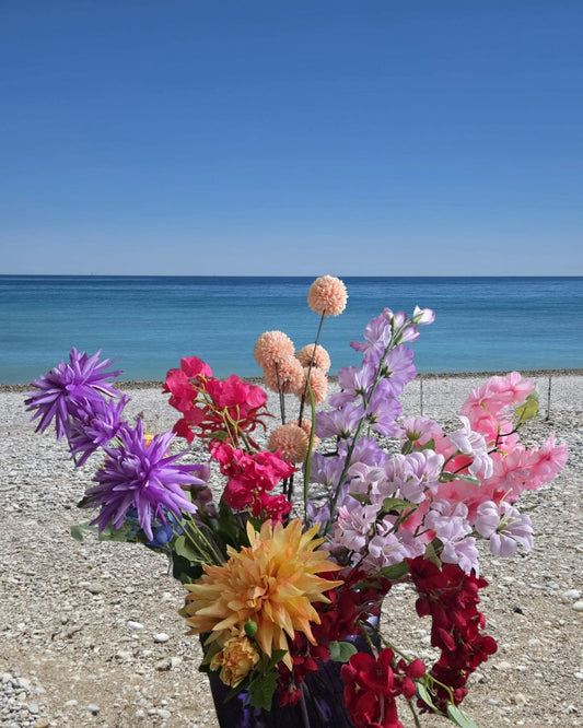 Boeket Anguilla - zijden bloemen - veelkleurig