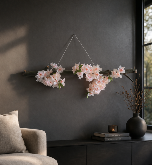 Natuurlijke wanddecoratie -  zalmroze