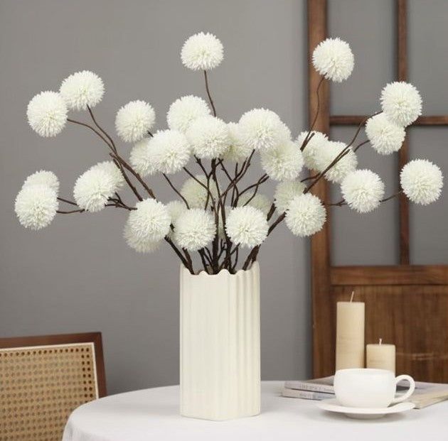 Boeket Santorini - Pompon chrysant in witte uitvoering
